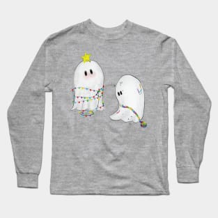 Hector the Spector and Hercule the Ghoul at Christmas Long Sleeve T-Shirt